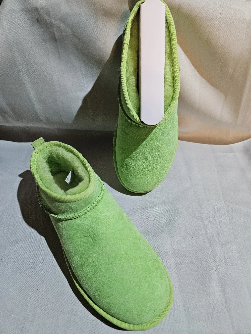 UGG Plush Cozy Slip-On Women's Boots - Lime Green Size 9